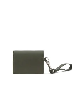 Brandon Blackwood Wallets>Accordion Card Case Green Leather