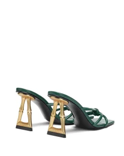 Brandon Blackwood Sandals>Bamboo B Heel Sandal Forest Green