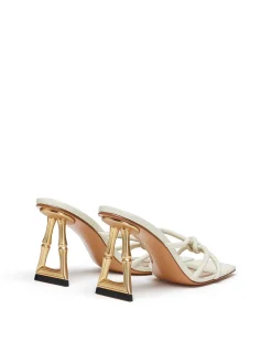 Brandon Blackwood Sandals>Bamboo B Heel Sandal Ivory