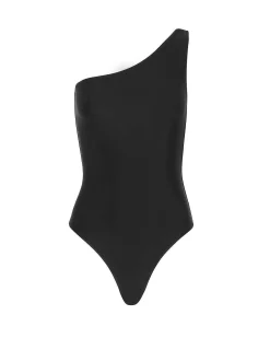 Brandon Blackwood One-Piece>Bamboo B Hoop One-Piece Swimsuit Black