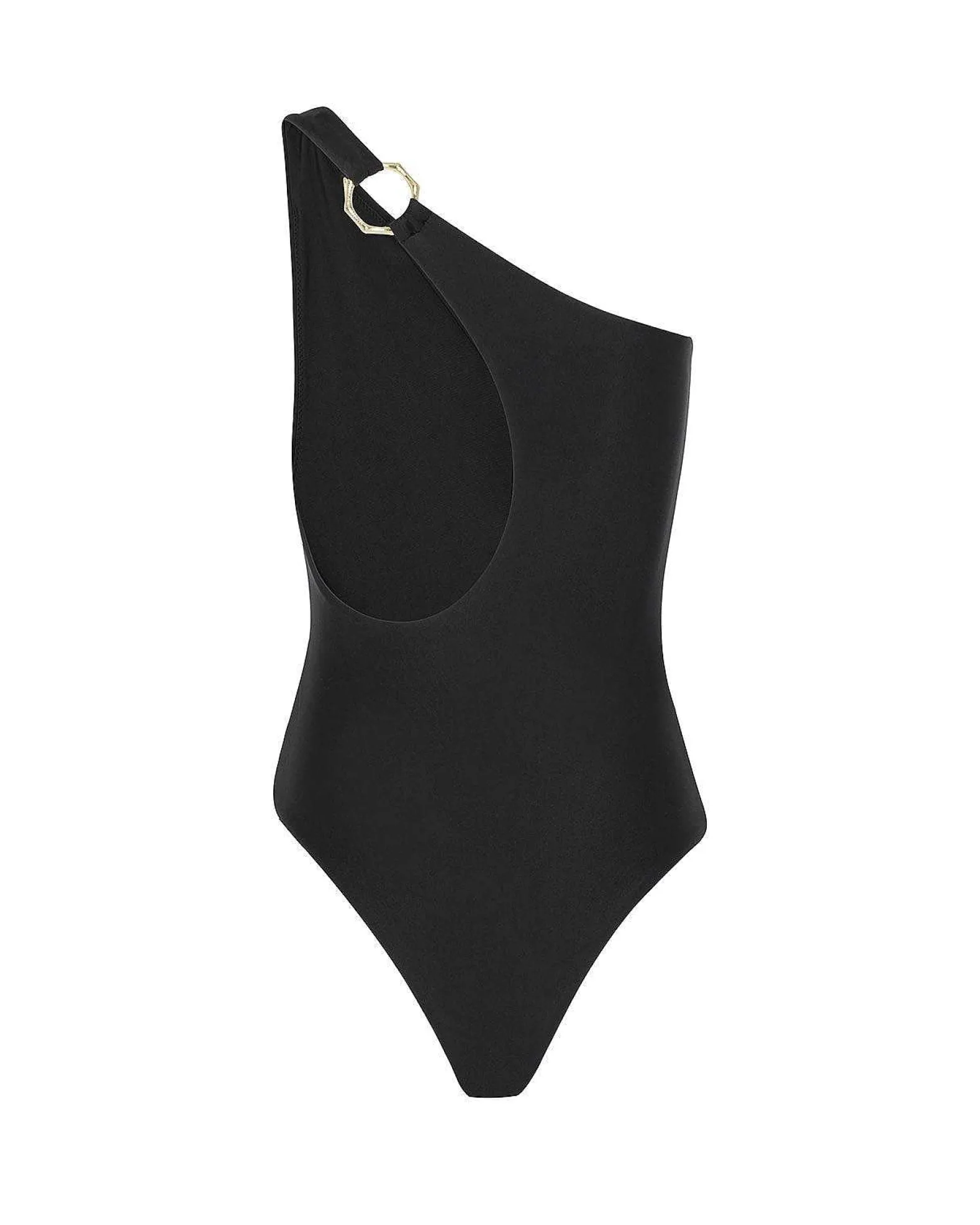 Brandon Blackwood One-Piece>Bamboo B Hoop One-Piece Swimsuit Black