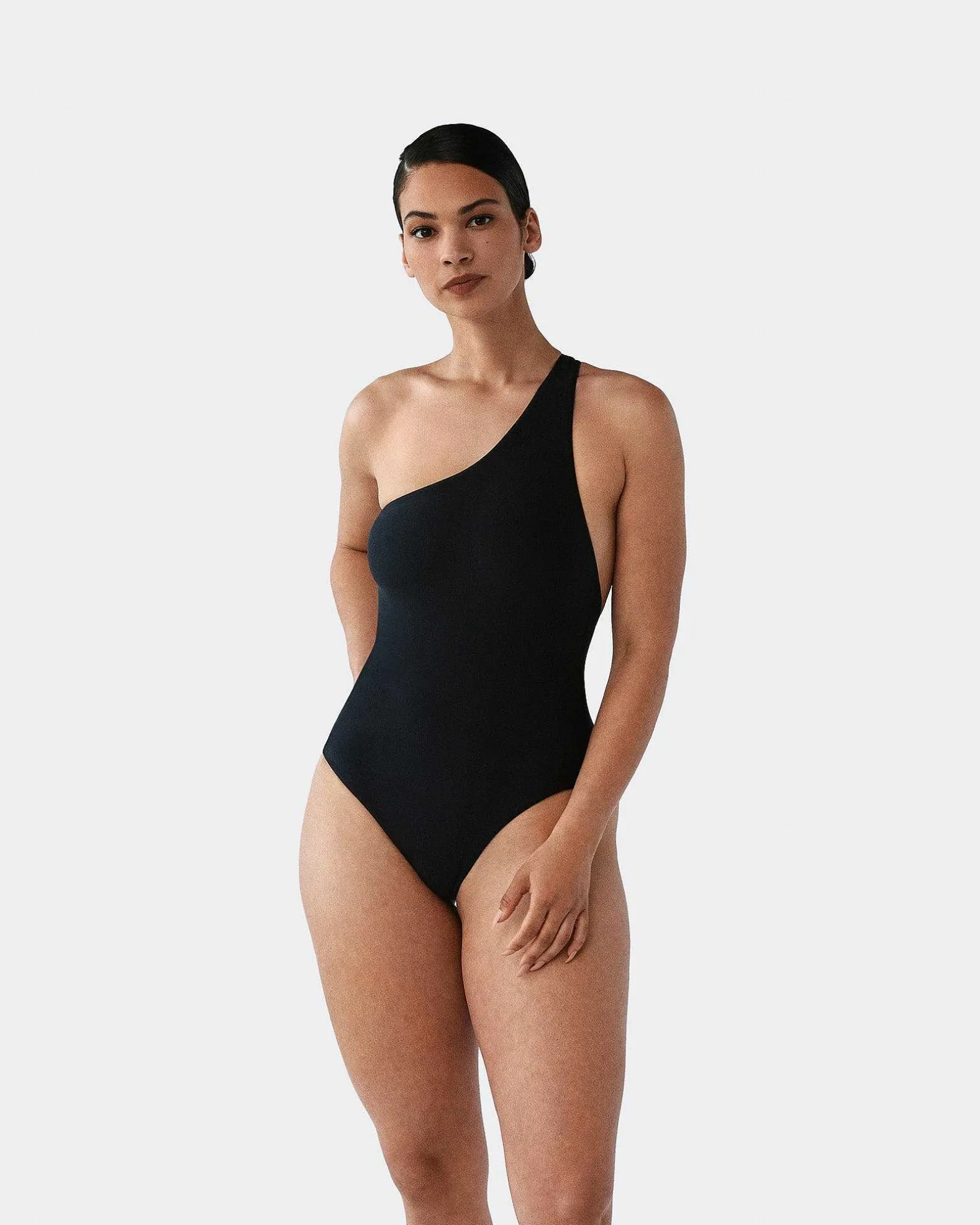 Brandon Blackwood One-Piece>Bamboo B Hoop One-Piece Swimsuit Black