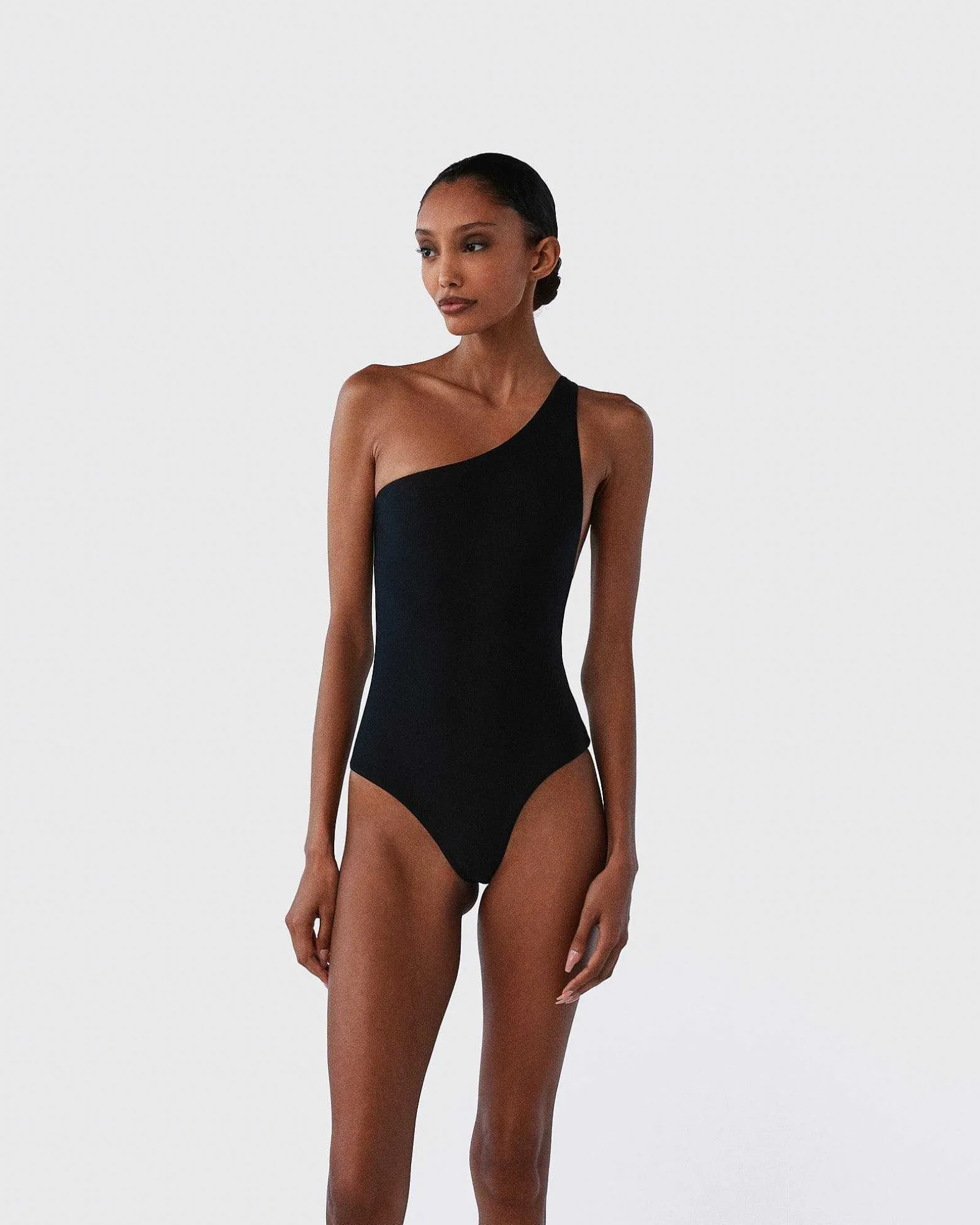 Brandon Blackwood One-Piece>Bamboo B Hoop One-Piece Swimsuit Black