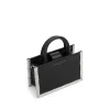 Brandon Blackwood Top Handle Bags>Bamboo B Tote Black W/Silver Hardware