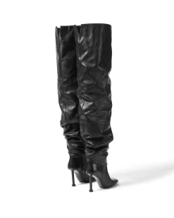 Brandon Blackwood Boots>Blair Thigh High Boot Black Leather