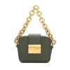 Brandon Blackwood Top Handle Bags>Caro Buckle Bag Moss Green Leather
