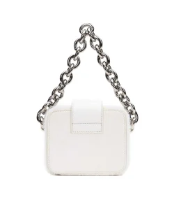 Brandon Blackwood Top Handle Bags>Caro Buckle Bag White Ponyhair