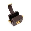 Brandon Blackwood Top Handle Bags>Caro Buckle Bag Dark Brown Leather