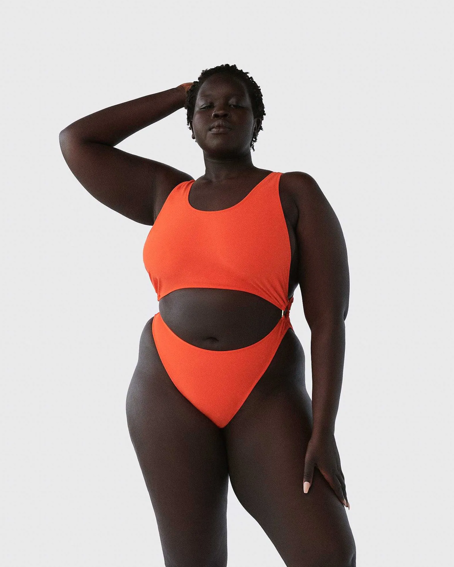 Brandon Blackwood One-Piece>Cutout One-Piece Swimsuit Orange