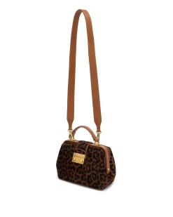 Brandon Blackwood Top Handle Bags>Elizabeth Doctor Bag Leopard Ponyhair