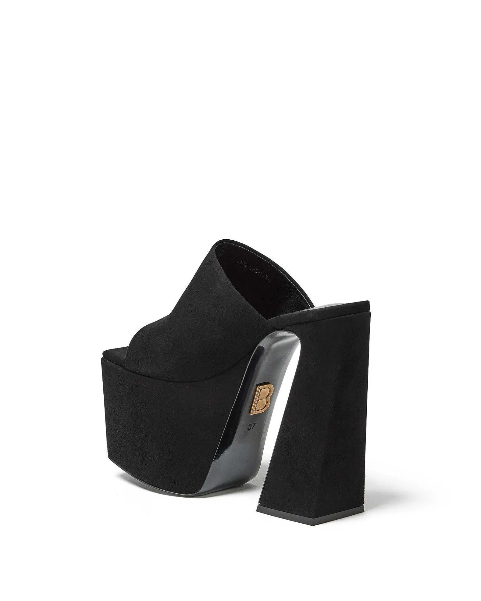 Brandon Blackwood Platforms>Harlo Mule Black Suede