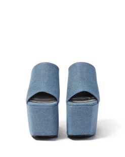 Brandon Blackwood Platforms>Harlo Mule Denim