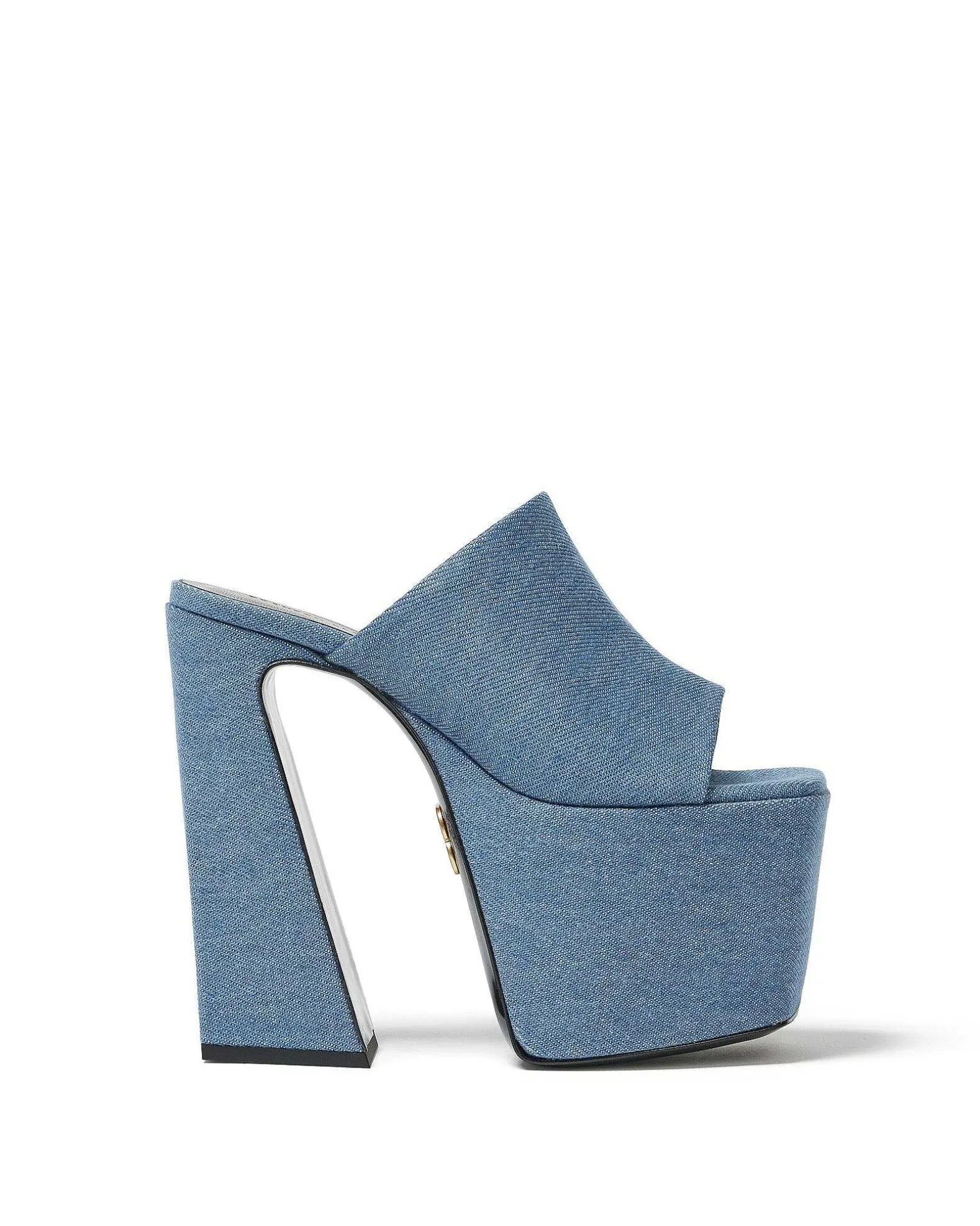 Brandon Blackwood Platforms>Harlo Mule Denim