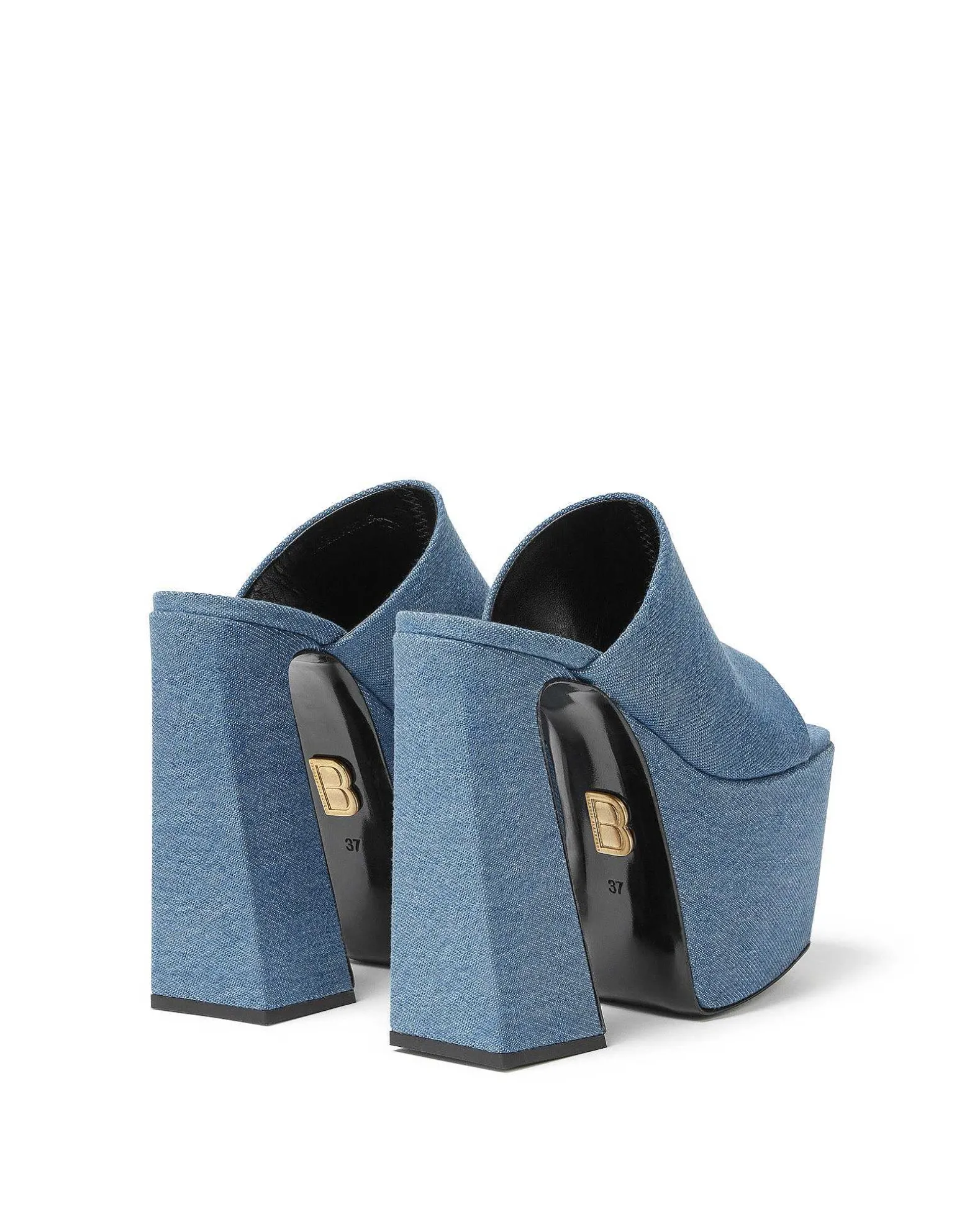 Brandon Blackwood Platforms>Harlo Mule Denim