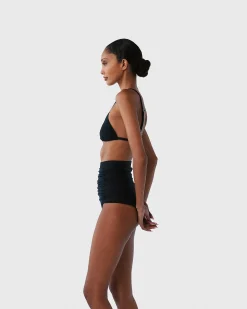 Brandon Blackwood Bottoms>High-Waist Swim Bottom Black