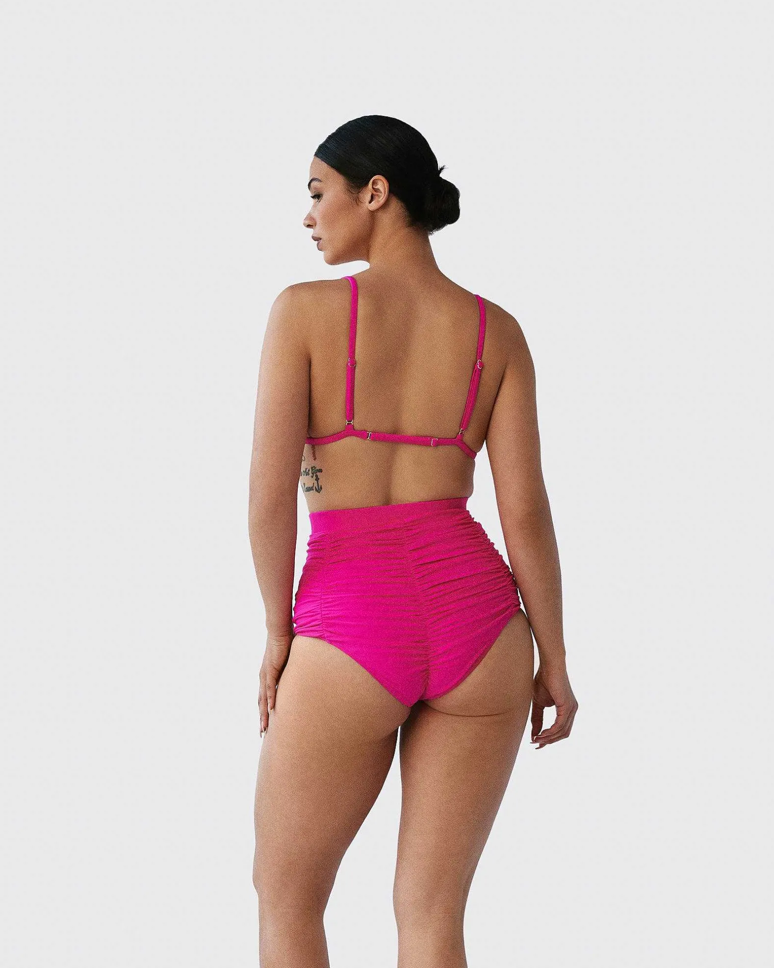 Brandon Blackwood Bottoms>High-Waist Swim Bottom Hot Pink