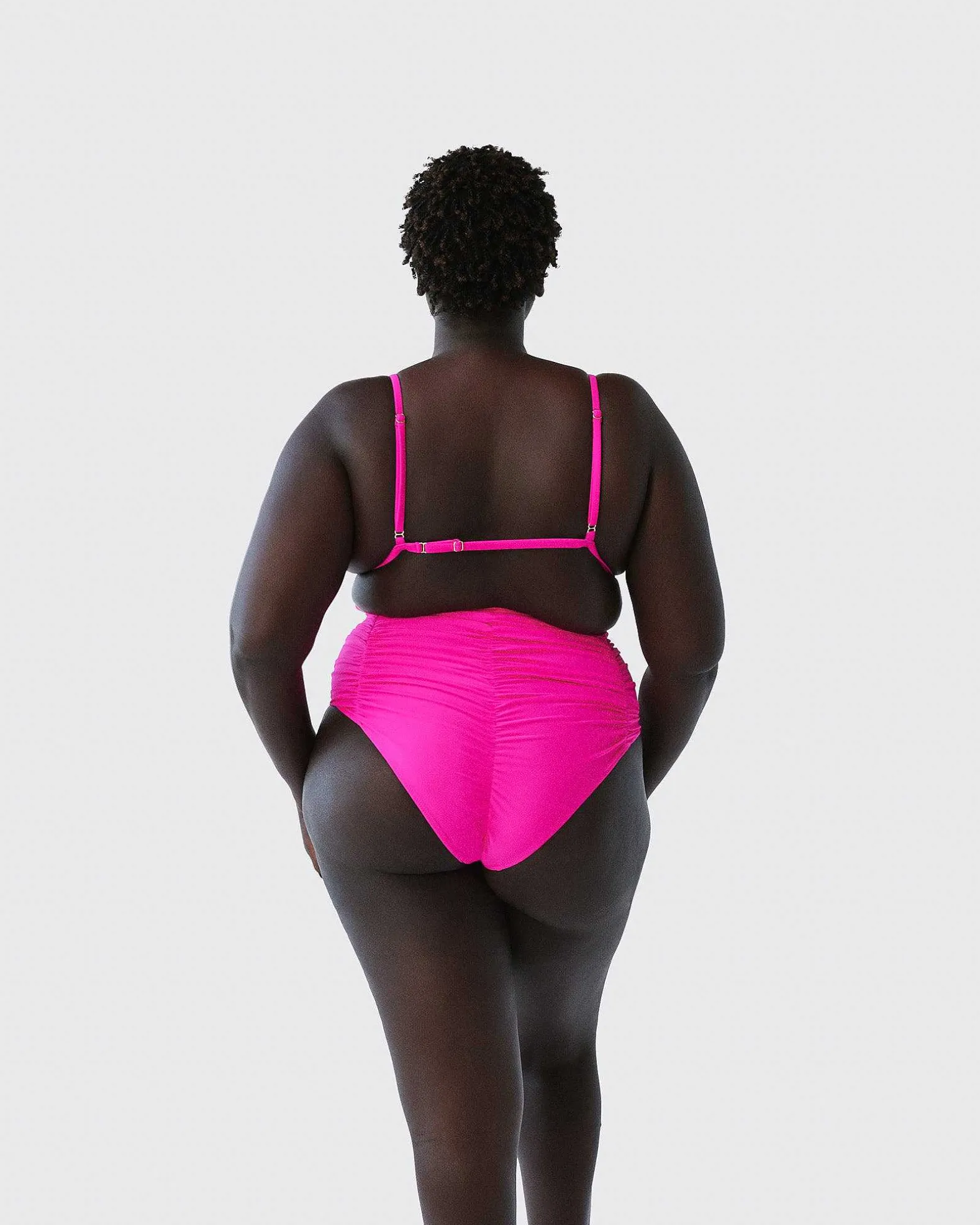 Brandon Blackwood Bottoms>High-Waist Swim Bottom Hot Pink