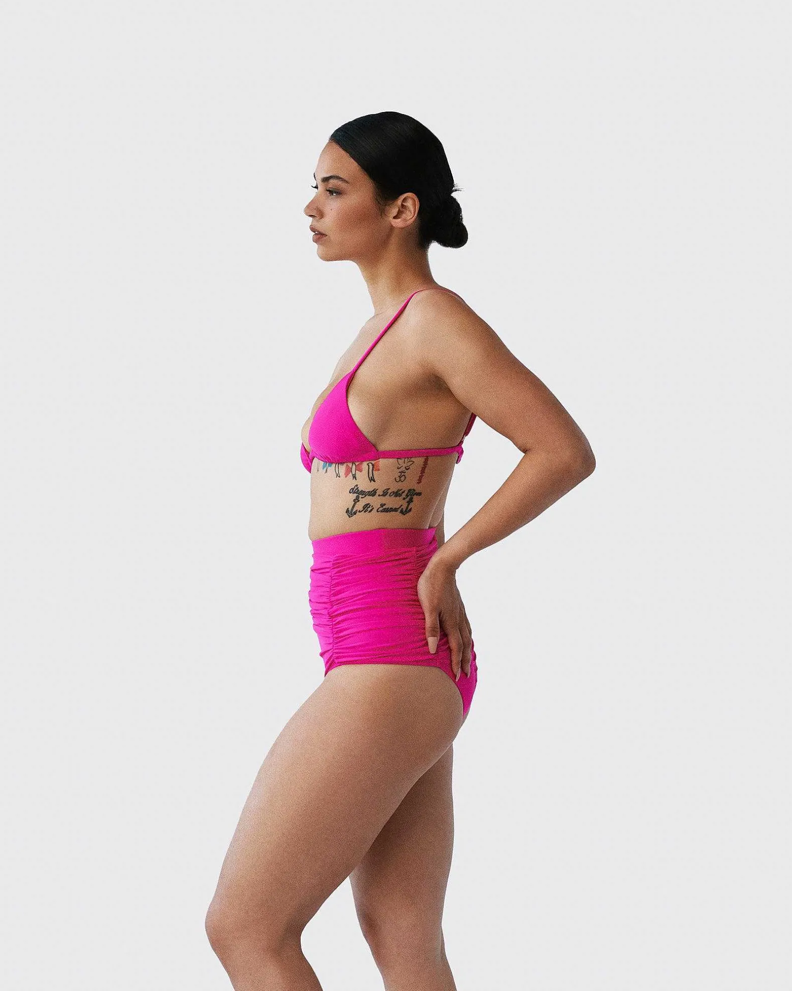 Brandon Blackwood Bottoms>High-Waist Swim Bottom Hot Pink