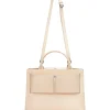 Brandon Blackwood Crossbody Bags>Jumbo Kuei Bag Cream Lizard Embossed Vegan Leather