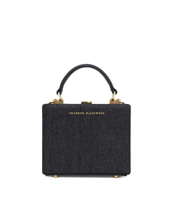 Brandon Blackwood Top Handle Bags>Kendrick Trunk Black Denim