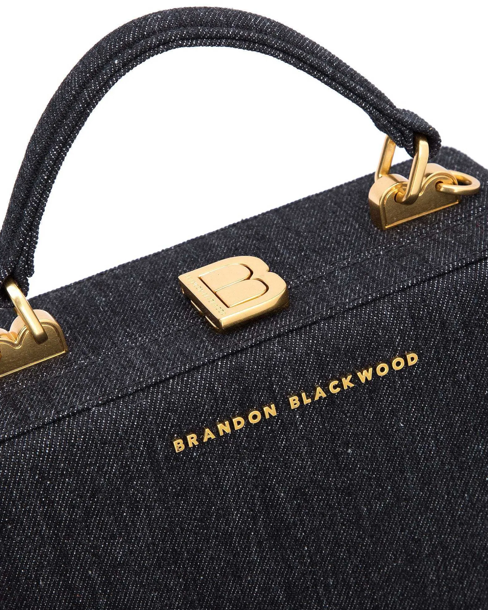 Brandon Blackwood Top Handle Bags>Kendrick Trunk Black Denim
