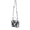 Brandon Blackwood Top Handle Bags>Kendrick Trunk Cow Print Ponyhair