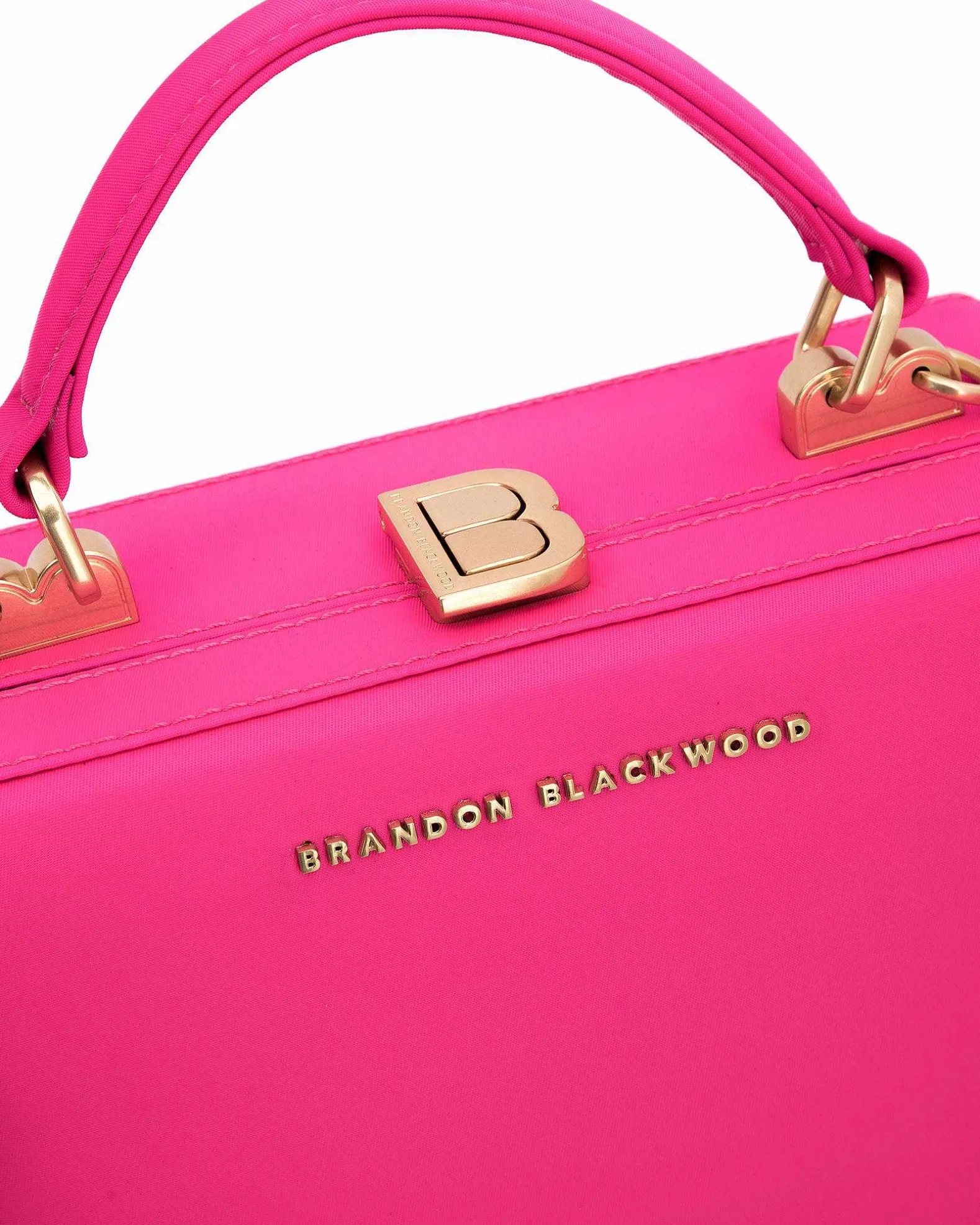 Brandon Blackwood Top Handle Bags>Kendrick Trunk Bright Fuchsia Nylon