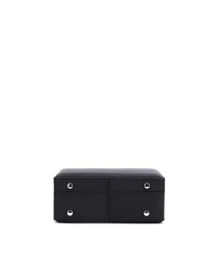 Brandon Blackwood Top Handle Bags>Kendrick Trunk Midnight Black Leather