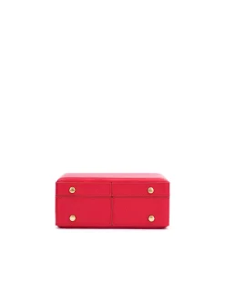 Brandon Blackwood Top Handle Bags>Kendrick Trunk Red Leather W/Brass Hardware