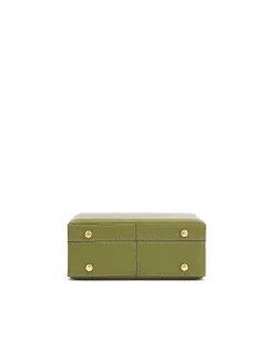 Brandon Blackwood Top Handle Bags>Kendrick Trunk Evergreen Leather W/Brass Hardware