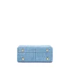 Brandon Blackwood Top Handle Bags>Kendrick Trunk Baby Blue Croc Embossed Suede