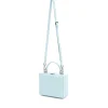 Brandon Blackwood Top Handle Bags>Kendrick Trunk Powder Blue Leather W/Silver Hardware