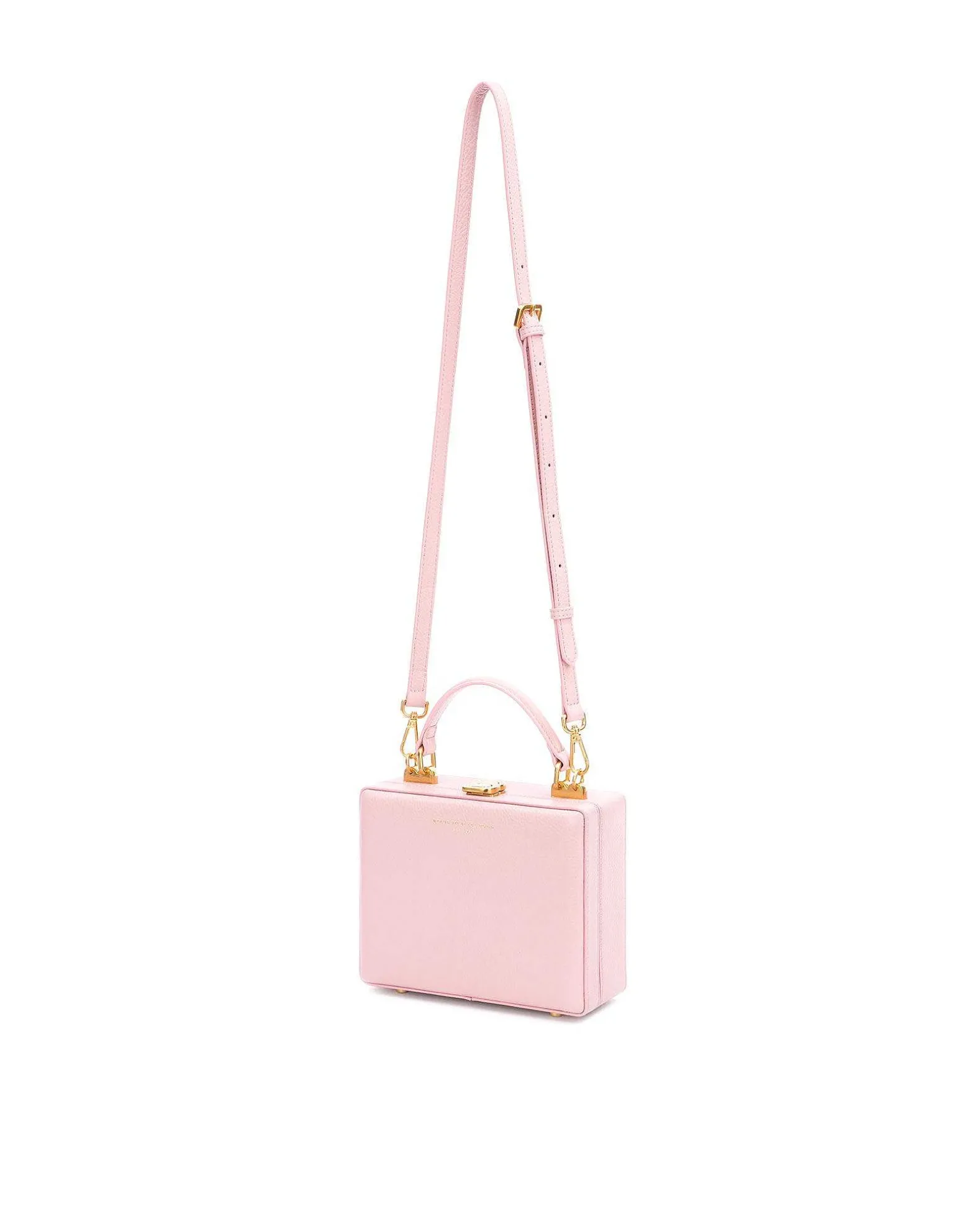 Brandon Blackwood Top Handle Bags>Kendrick Trunk Soft Pink Leather W/Brass Hardware