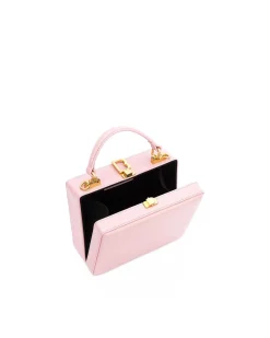 Brandon Blackwood Top Handle Bags>Kendrick Trunk Soft Pink Leather W/Brass Hardware