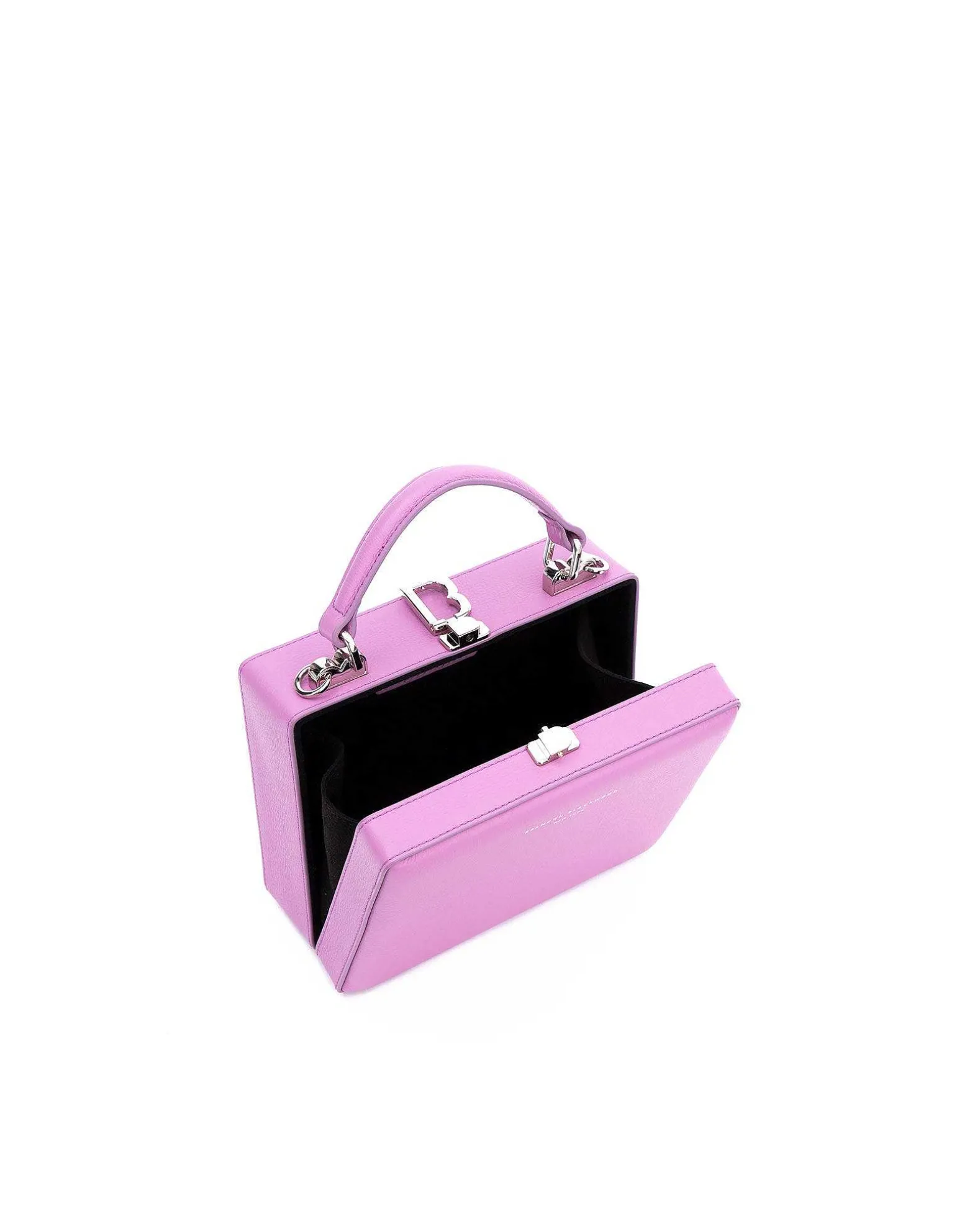Brandon Blackwood Top Handle Bags>Kendrick Trunk Light Purple Leather W/Silver Hardware