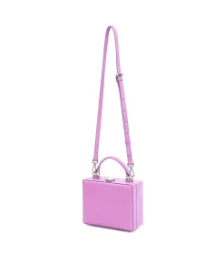 Brandon Blackwood Top Handle Bags>Kendrick Trunk Light Purple Leather W/Silver Hardware
