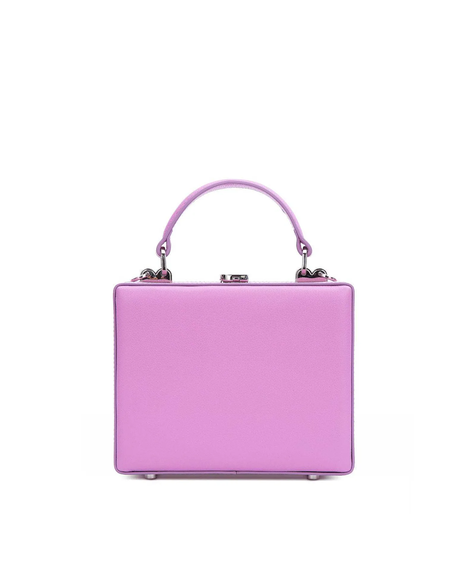Brandon Blackwood Top Handle Bags>Kendrick Trunk Light Purple Leather W/Silver Hardware