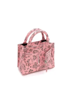 Brandon Blackwood Crossbody Bags>Kuei Bag Pink Bandana Vegan Leather