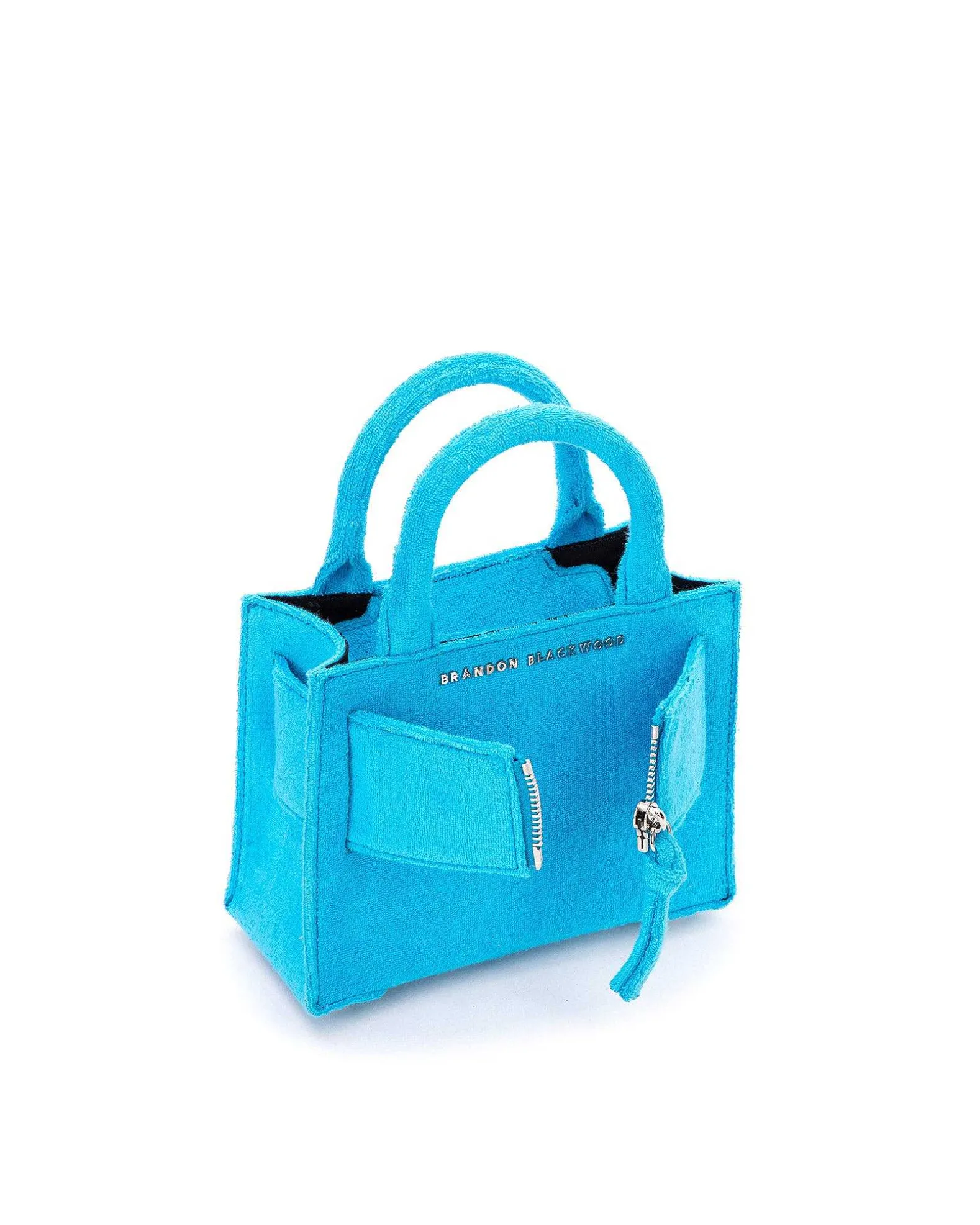 Brandon Blackwood Crossbody Bags>Kuei Bag Aqua Blue Terrycloth