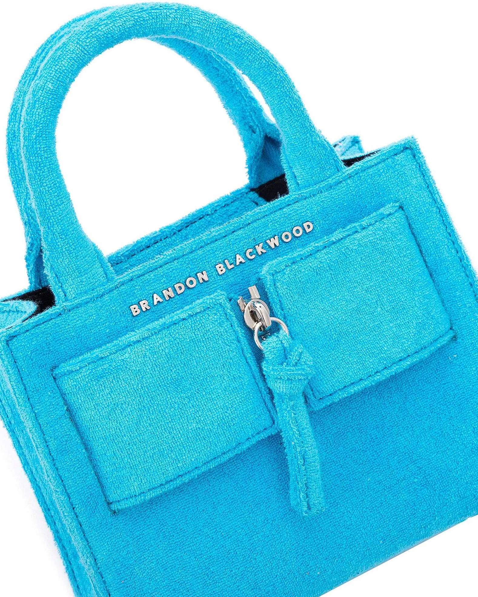 Brandon Blackwood Crossbody Bags>Kuei Bag Aqua Blue Terrycloth
