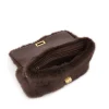 Brandon Blackwood Shoulder Bags>Lisa Shoulder Bag Brown Mink W/Brass Hardware