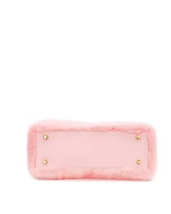 Brandon Blackwood Shoulder Bags>Lisa Shoulder Bag Pink Mink W/Brass Hardware