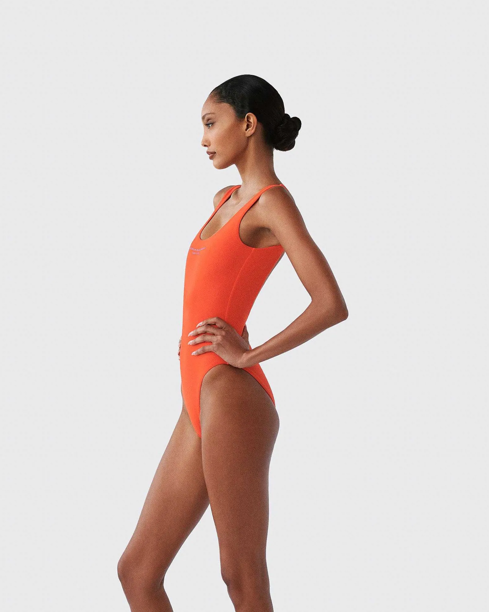 Brandon Blackwood One-Piece>Logo One-Piece Swimsuit Orange/Candy Pink Logo