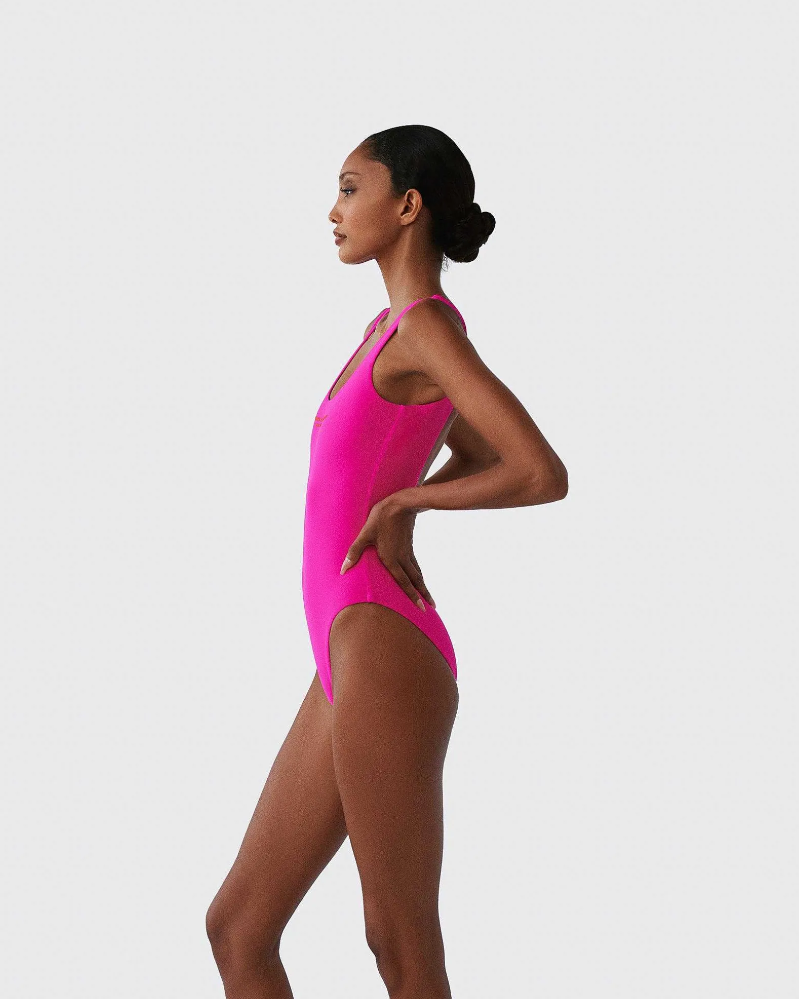 Brandon Blackwood One-Piece>Logo One-Piece Swimsuit Hot Pink/Orange Logo