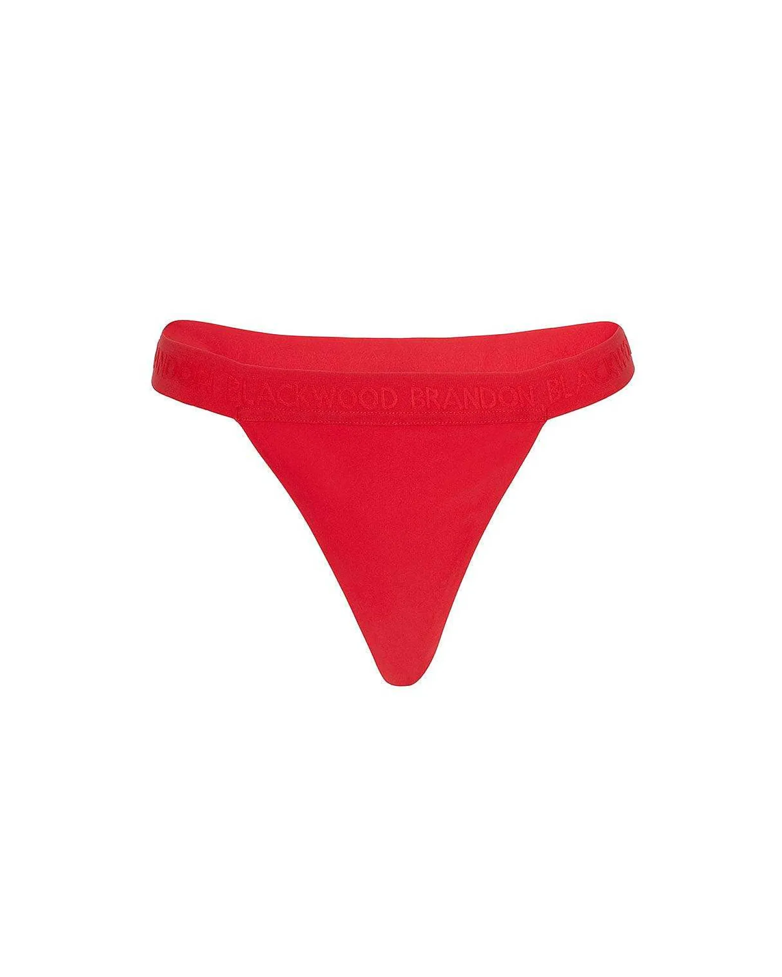 Brandon Blackwood Bottoms>Logo Swim Thong Red