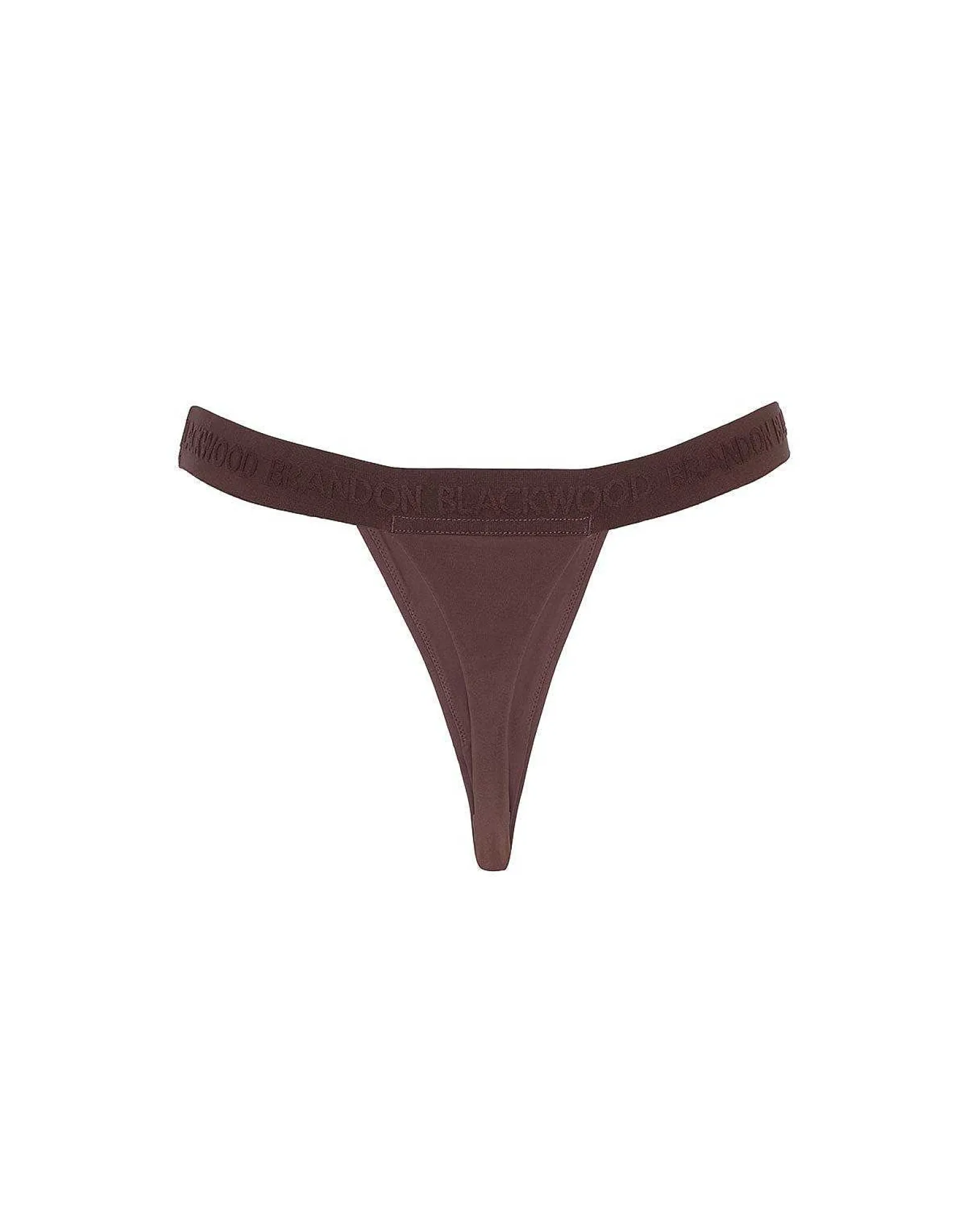 Brandon Blackwood Bottoms>Logo Swim Thong Brown