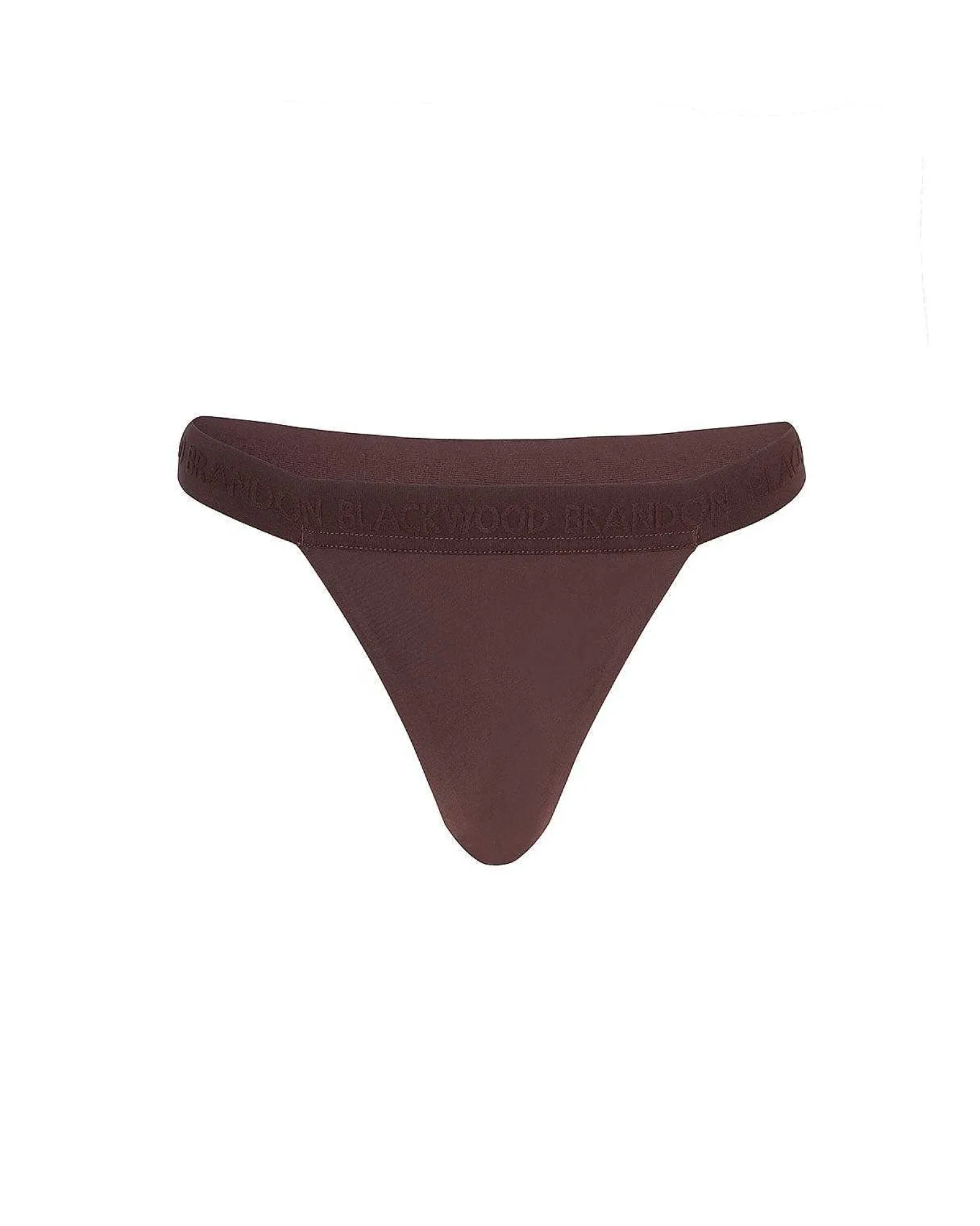 Brandon Blackwood Bottoms>Logo Swim Thong Brown