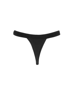 Brandon Blackwood Bottoms>Logo Swim Thong Black