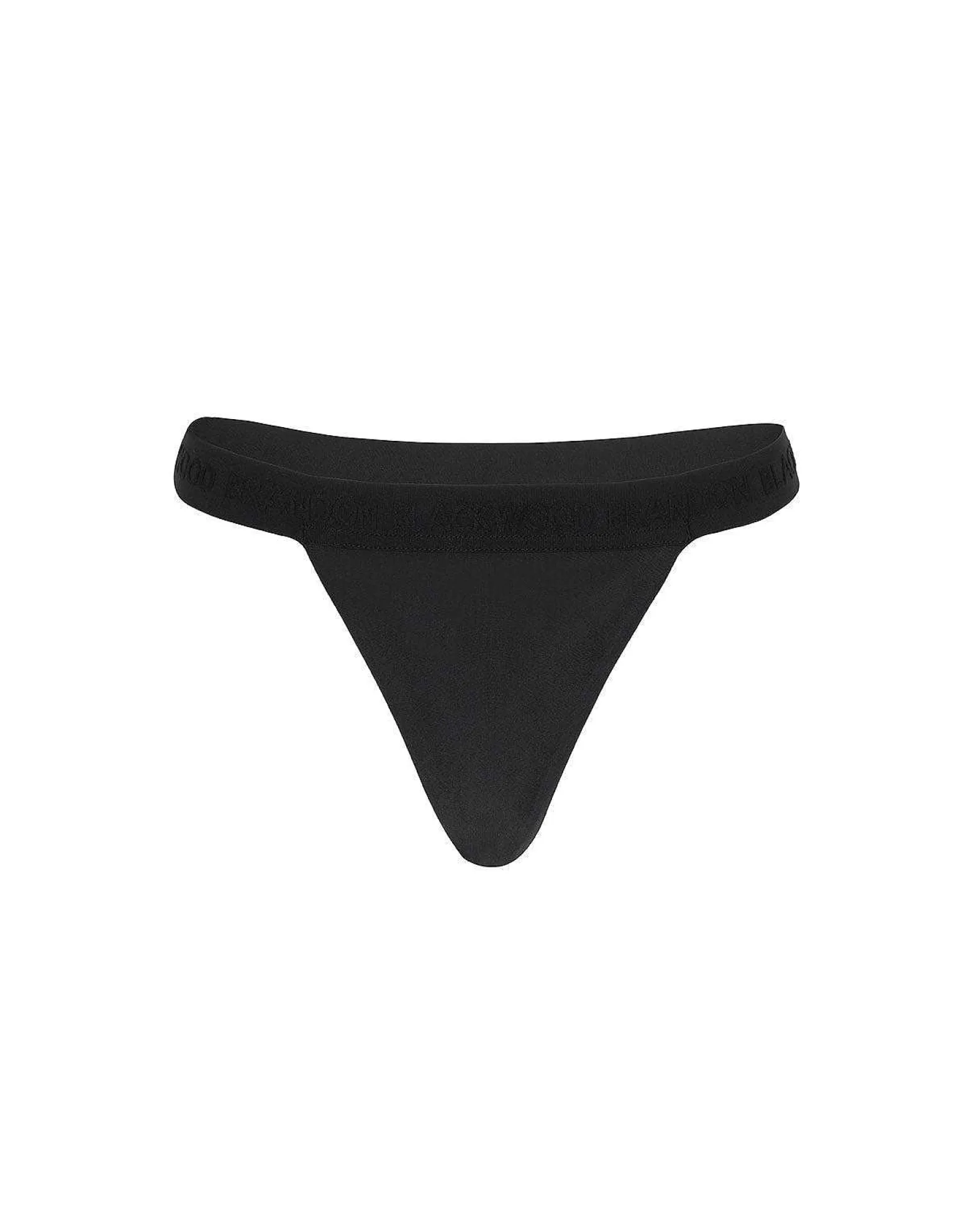Brandon Blackwood Bottoms>Logo Swim Thong Black