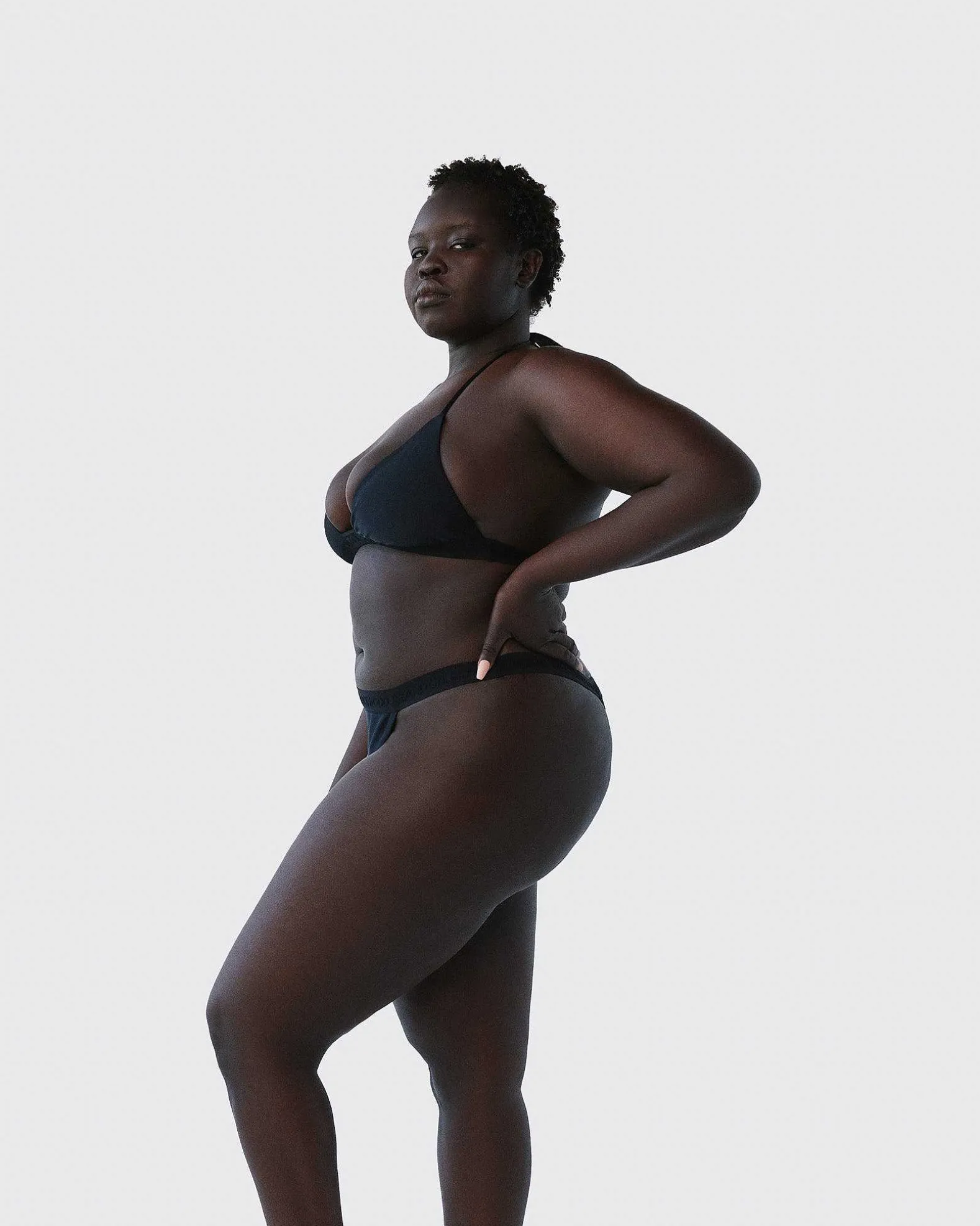 Brandon Blackwood Bottoms>Logo Swim Thong Black